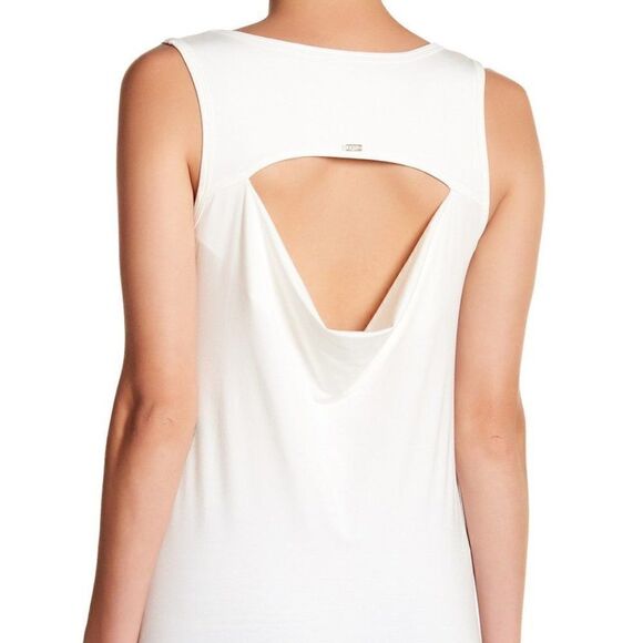 UGG Women's Rosie Back Cutout Tank Top White NWT - Picture 2 of 5